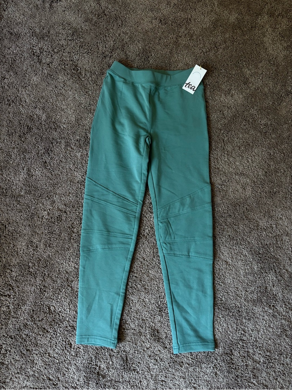 NWT Tea Collection Girls Moto Leggings Size 10